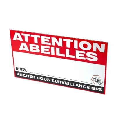 Panneau attention abeille / bandeau surveillance GPS