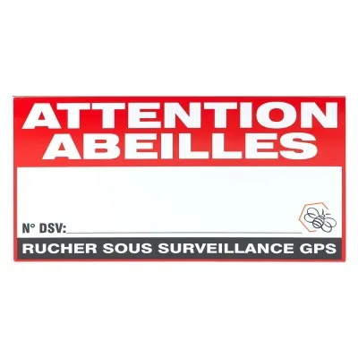 Panneau attention abeille / bandeau surveillance GPS