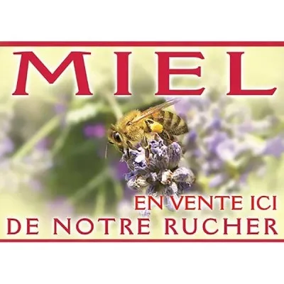 Panneau vente miel modèle Abeille / Lavande