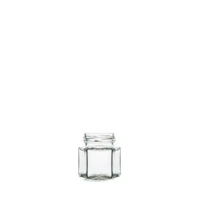 Pot verre hexagonal TO 43 50gr / 47ml