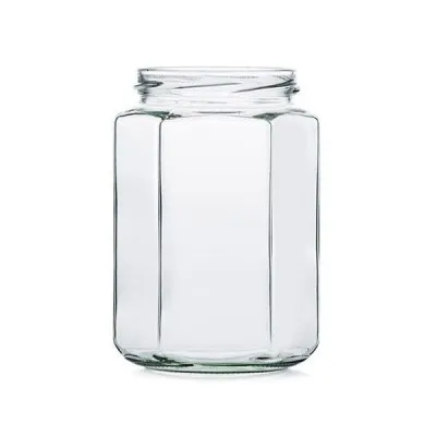 Pot verre hexagonal TO 82 1kg / 770ml
