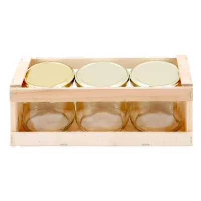 Coffret bois 3 pots 500 grammes TO82