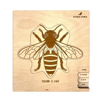 Puzzle en bois “Cycle de vie de l’abeille”