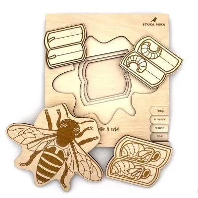 Puzzle en bois “Cycle de vie de l’abeille”