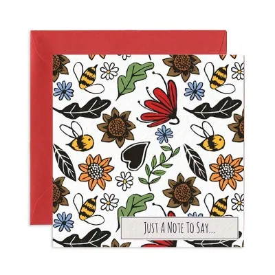 Carte postale “Abeilles et fleurs”