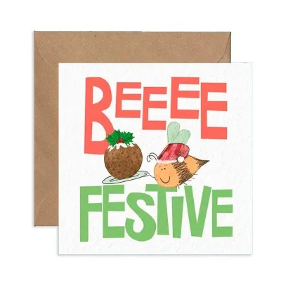 Carte de Noël “Bee Festive”