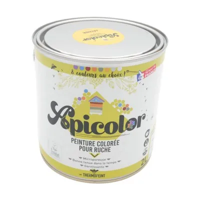 Peinture ruche Apicolor jaune 2 litres