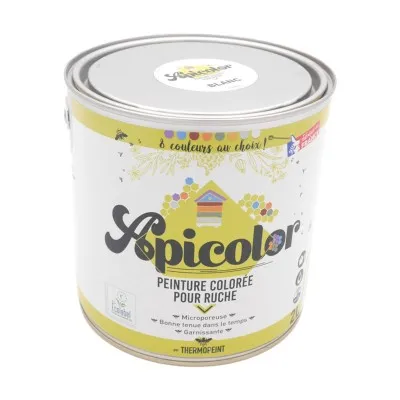 Peinture ruche Apicolor blanc 2 litres