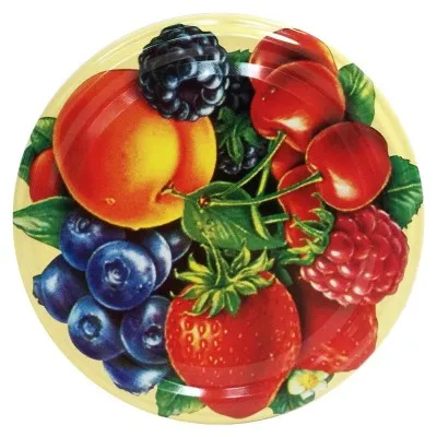 Capsule fruit rouge et abricot