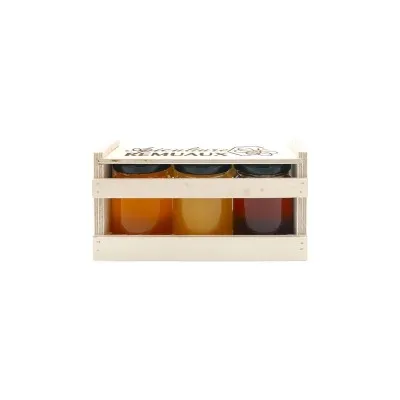 Coffret 3 miels bio 125g Apiculture Remuaux
