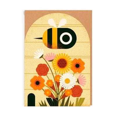 Carte de vœux ou anniversaire Abeille