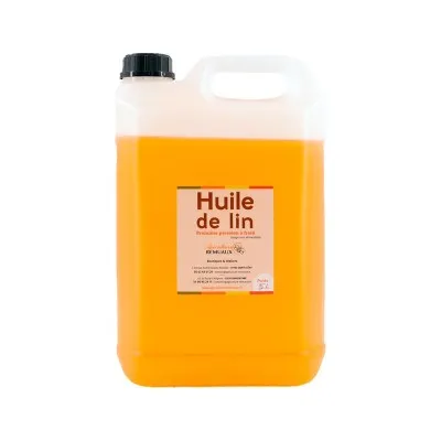 Bidon de 5 litres d'huile de lin