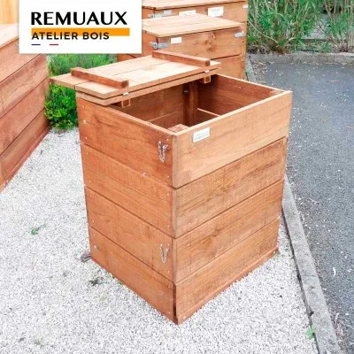 Composteur 300L demi-ouverture avec fermetures goupilles