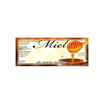 Etiquettes adhésives Miel de notre rucher