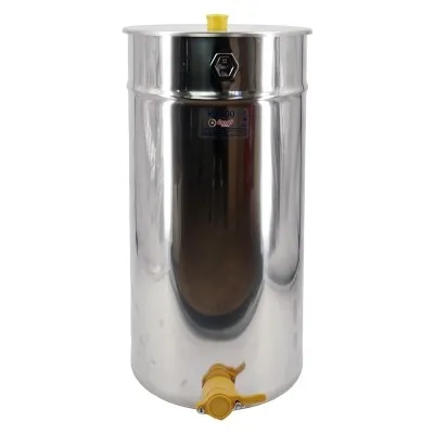 Maturateur miel 100 kg inox avec robinet nylon 40 mm et couvercle plexiglas