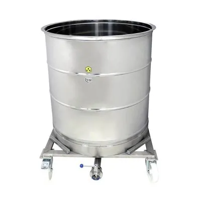 Maturateur inox 1 Tonne à vidange totale sur stand avec roulettes Fritz