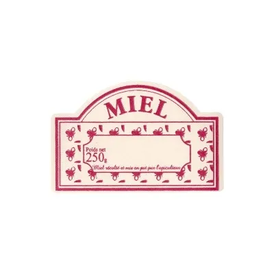 Étiquettes adhésives modèle Anglais pour pot de de miel 250g