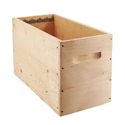 Corps Dadant mi bois 5 cadres crémaillères - 235x500x315 mm