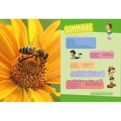Sommaire du livre jeunesse Les pollinisateurs – apprendre à protéger les abeilles et autres insectes utiles au jardin Sommaire du livre jeunesse Les pollinisateurs – apprendre à protéger les abeilles et autres insectes utiles au jardin