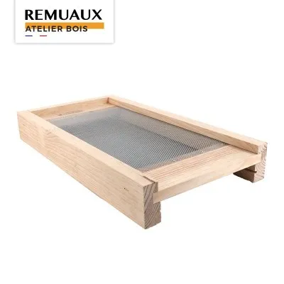Plateau bois anti-varroa 6 cadres Dadant / Langstroth - avec tiroir métal
