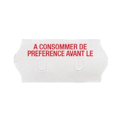 Rouleau de 1500 étiquettes "À consommer de préférence avant le" – format 26 x 12 mm compatible pince Sato Kendo
