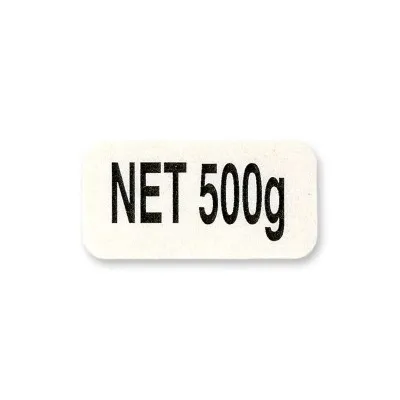 Rouleau de 1000 étiquettes autocollantes "Net 500g" pour pots de miel – format 20 x 10 mm, adhésif permanent