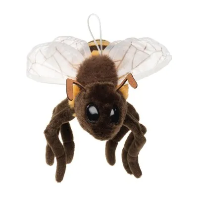 Peluche abeille Uni-Toys 19 cm vue de face avec grands yeux brillants