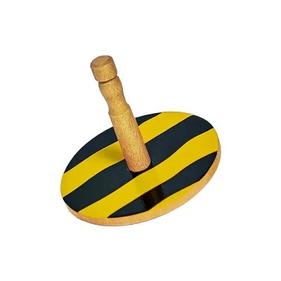 Toupie abeille en bois équitable - jouet traditionnel pour enfants