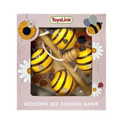 Jeu de pêche magnétique en bois – abeilles colorées ToysLink