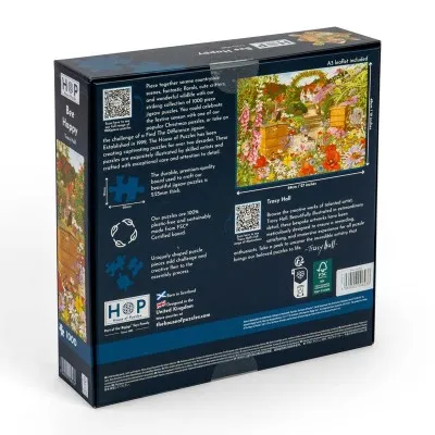 Puzzle Bee Happy House of Puzzles – 1000 pièces avec jardin fleuri et ruches
