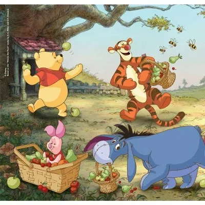 Puzzle Winnie l’Ourson Clementoni 48 pièces – scène de récolte avec Tigrou et Porcinet