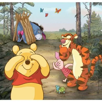 Puzzle 48 pièces Clementoni Winnie l’Ourson – partie de cache-cache dans la forêt