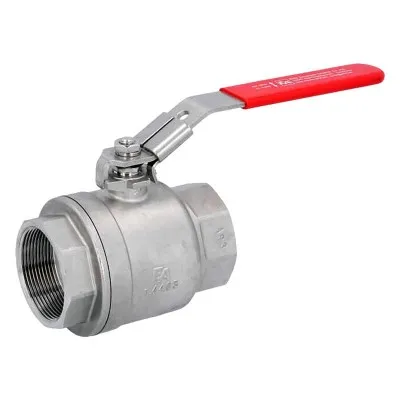 Vanne 1/4 tour inox 2" - Filetage femelle, passage intégral