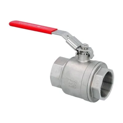 Vanne 1/4 tour inox 2" - Filetage femelle, passage intégral