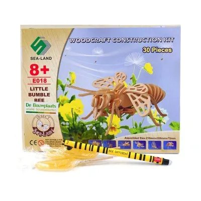 Coffret découverte Abeille avec maquette en bois, stylo abeille et sucette au miel - Apiculture Remuaux