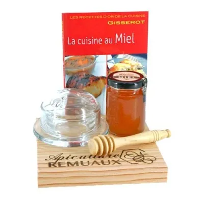 Coffret confiturier - Miel bio, beurrier Abeille et livre "La cuisine au miel"