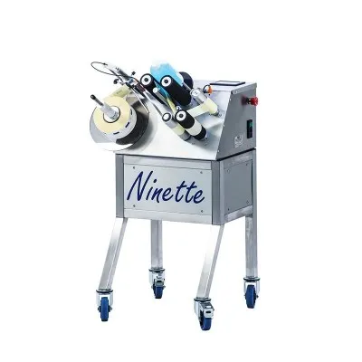 étiqueteuse Ninette 1 CDA avec châssis inox à roulettes