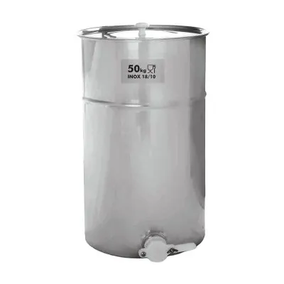 Maturateur à miel inox 50 kg Fiorillo avec robinet en plastique alimentaire