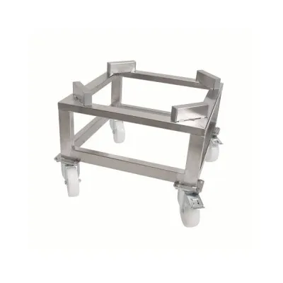 Support inox FRITZ sur roulettes pour mélangeur ou maturateur apicole 600 kg, hauteur 50 cm