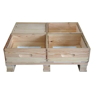 Palette de récolte Remuaux pour 4 piles de hausses en bois