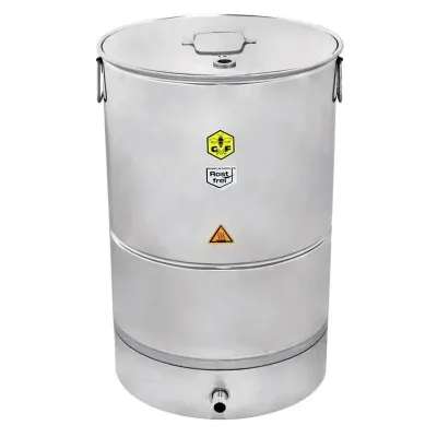Fondoir à cire inox 12 cadres avec couvercle et sortie cire