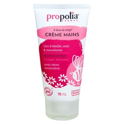 Crème mains certifiée Bio Cire d'abeille, Miel & Macadamia