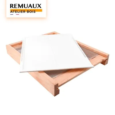 Tiroir plastique Nicot blanc – fond de ruche 10 cadres pour hivernage, isolation et surveillance