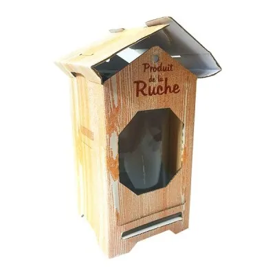 Coffret carton mini ruche 1 pot 500 grammes