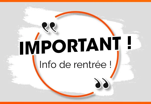 IMPORTANT : Note d'information concernant notre production - Septembre 2021